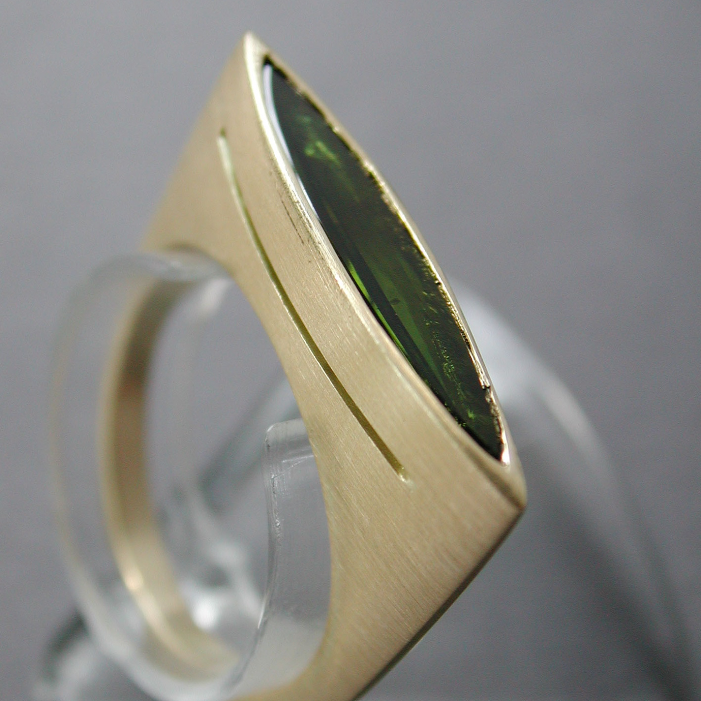  Ring Navette Au750 Turmalin 